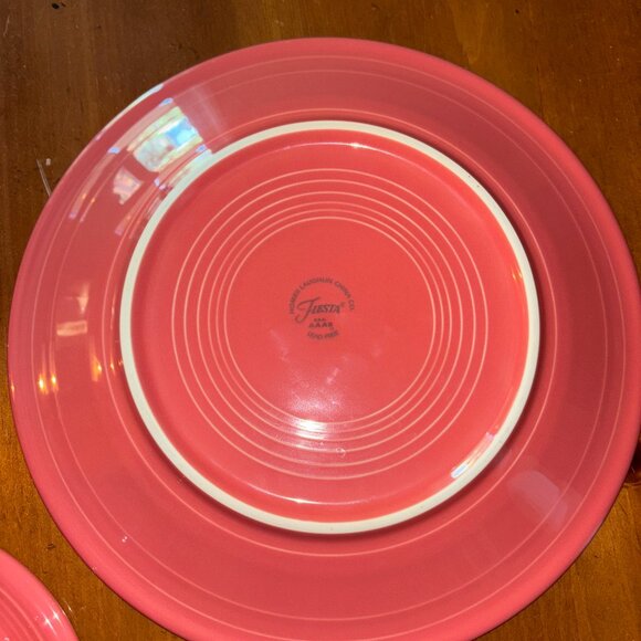 FIESTAWARE CLASSIC RIM 3 PIECE PLACE SETTING - FLAMINGO - Picture 4 of 6